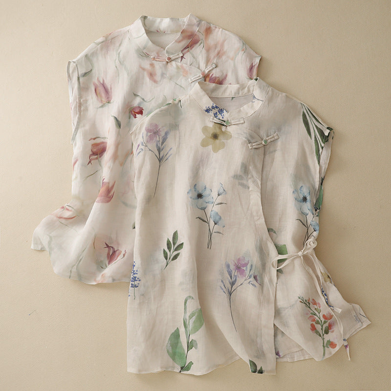 OLIVIA LINEN BLOUSE