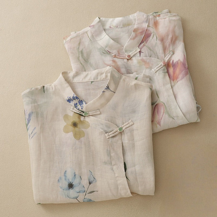OLIVIA LINEN BLOUSE
