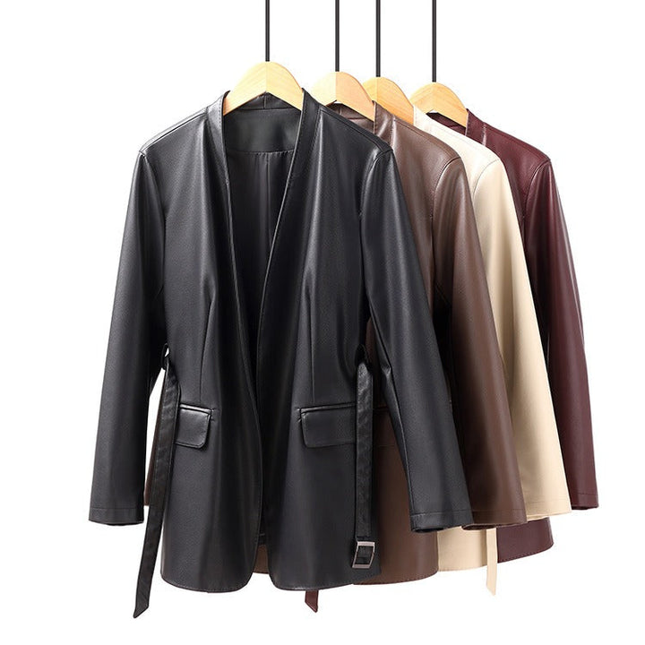 CELINA™ LEATHER BLAZER