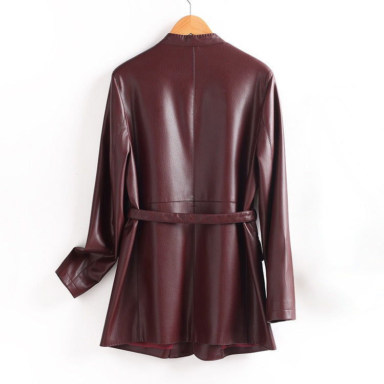 CELINA™ LEATHER BLAZER