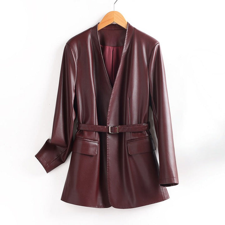 CELINA™ LEATHER BLAZER