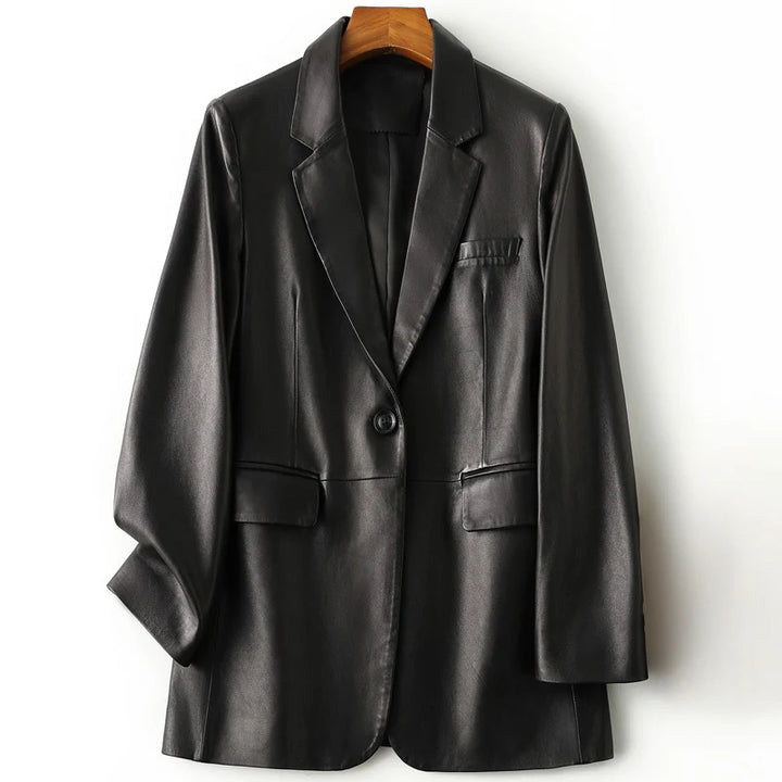 NATASHA™ GENUINE LEATHER BLAZER