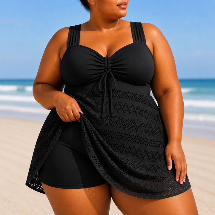 Emille - Elegant Plus Size Beach Swim Dress