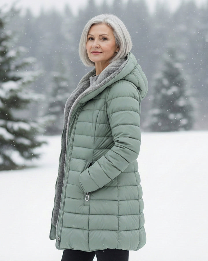 Long Fleece Lined Puffer Coat