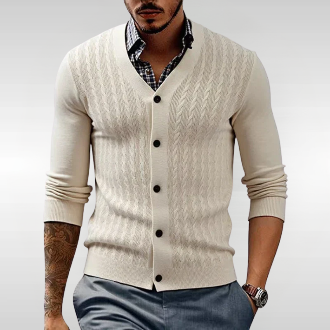 ALEXANDER CABLE KNIT CARDIGAN | REFINED STYLE, ALL-DAY COMFORT