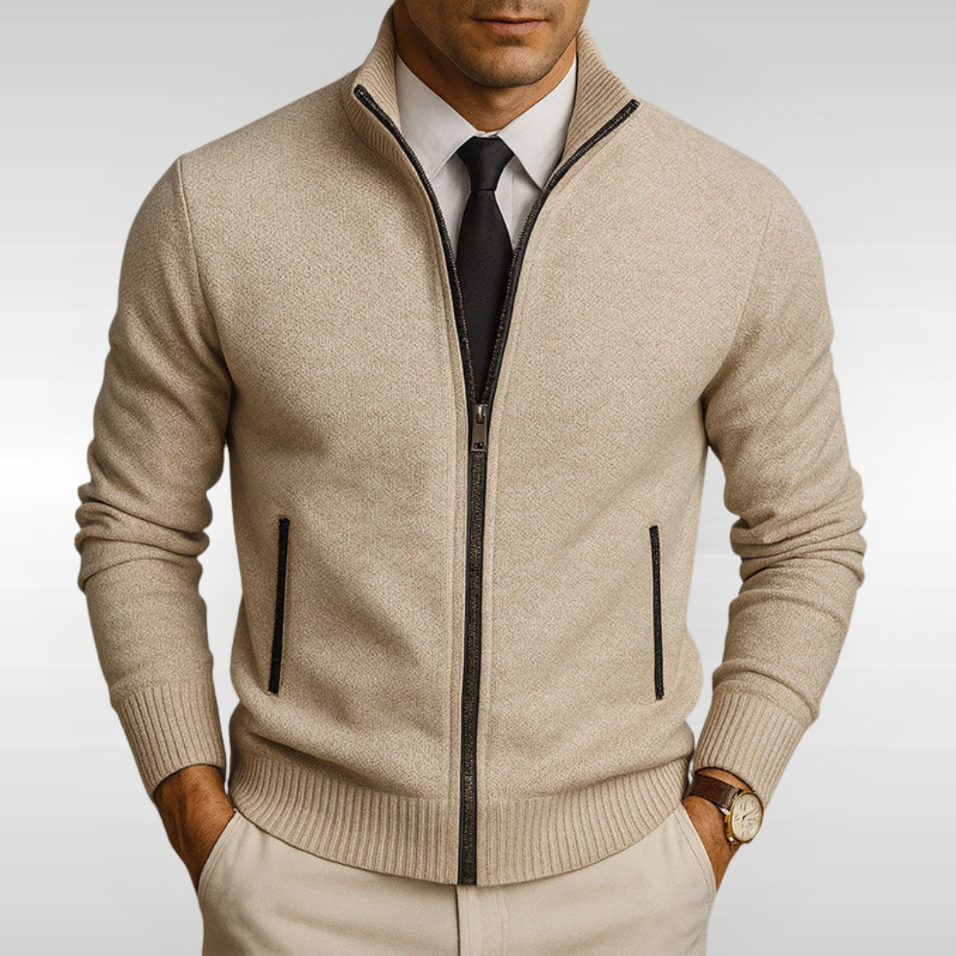 MARTIN ZIP KNIT CARDIGAN | EFFORTLESS SMART, DAILY WEAR
