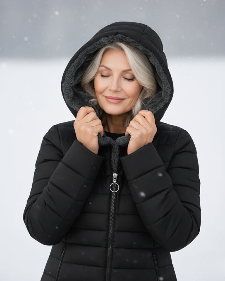 Long Fleece Lined Puffer Coat
