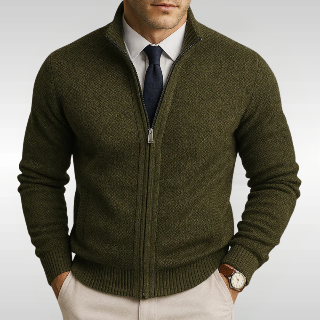 MARTIN ZIP KNIT CARDIGAN | EFFORTLESS SMART, DAILY WEAR