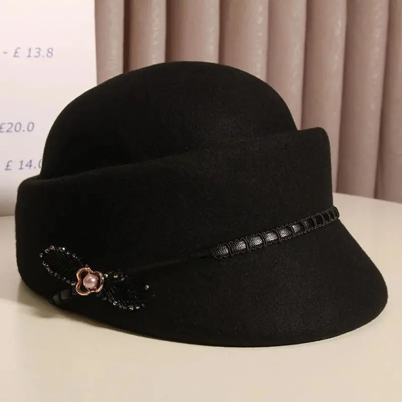 Marcelline Wool Riding Cloche