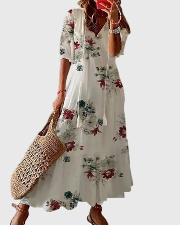Amalia | Vintage Bohemian Maxi Dress for Summer