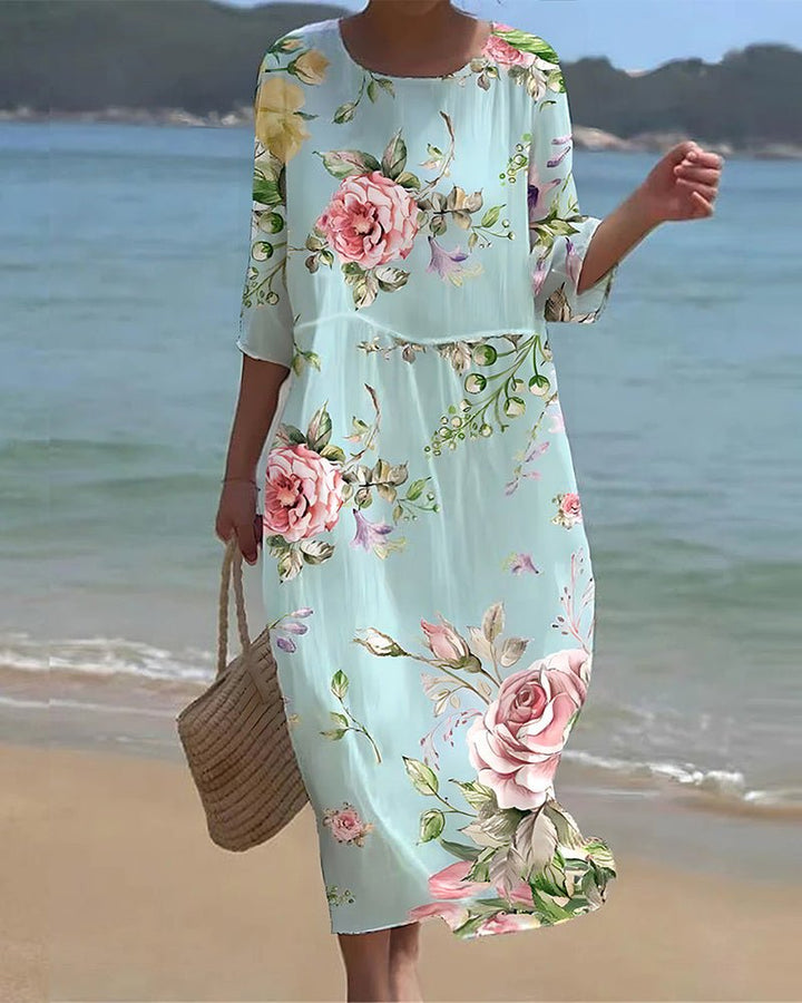 Keely | Floral Sunset Dress