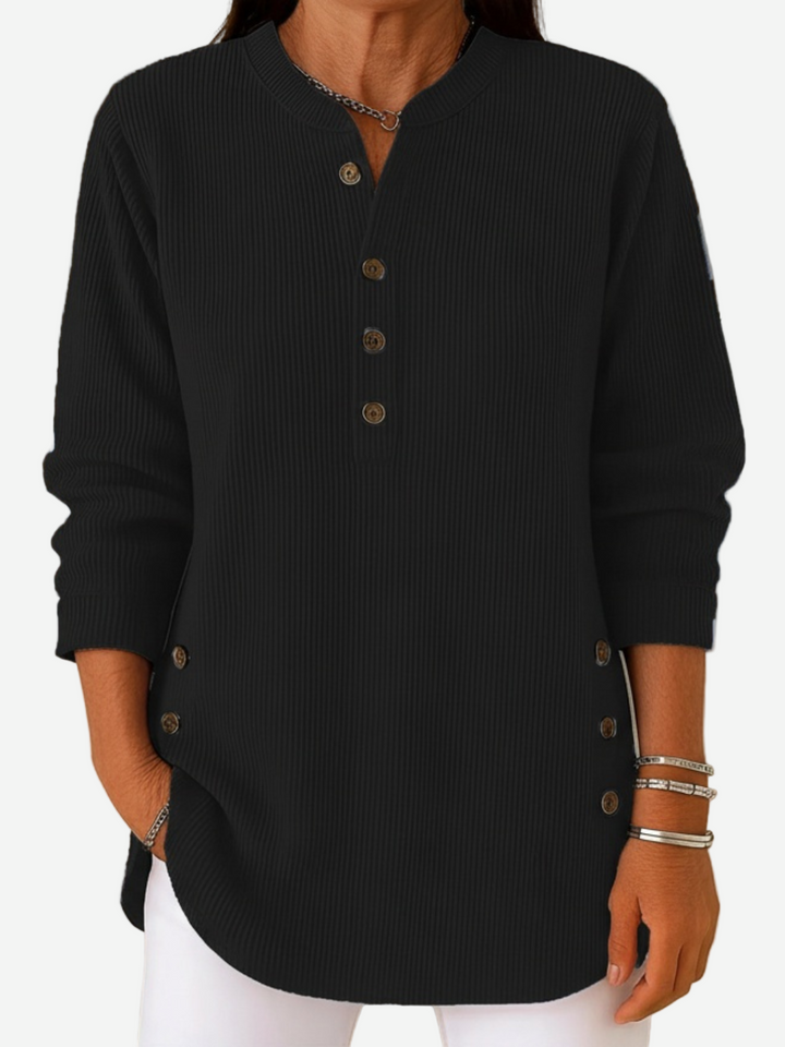 Margaret – Long Sleeve Solid Knit Sweater