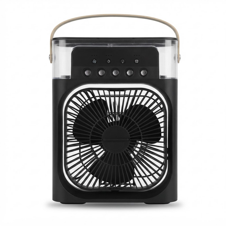 3-in-1 Mini Air Cooler Fan – Portable Humidifier with LED Night Light, USB Desktop Air Conditioner for Home and Office Use