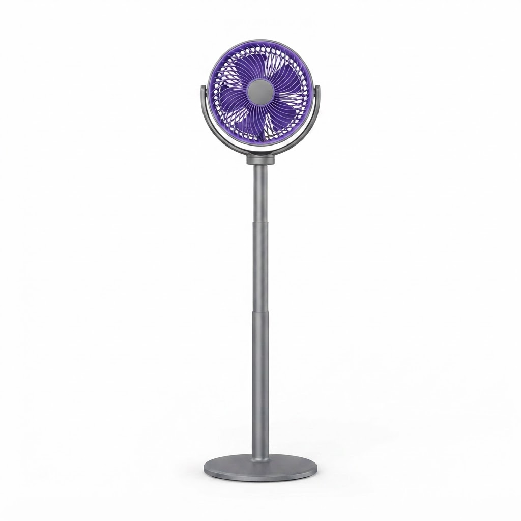 Versatile 3-in-1 Pedestal Fan – 5 Speed Options, 4 Height Adjustments, Quiet USB-C Design for Bedroom, Office, and Camper Van