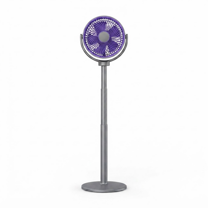 Versatile 3-in-1 Pedestal Fan – 5 Speed Options, 4 Height Adjustments, Quiet USB-C Design for Bedroom, Office, and Camper Van