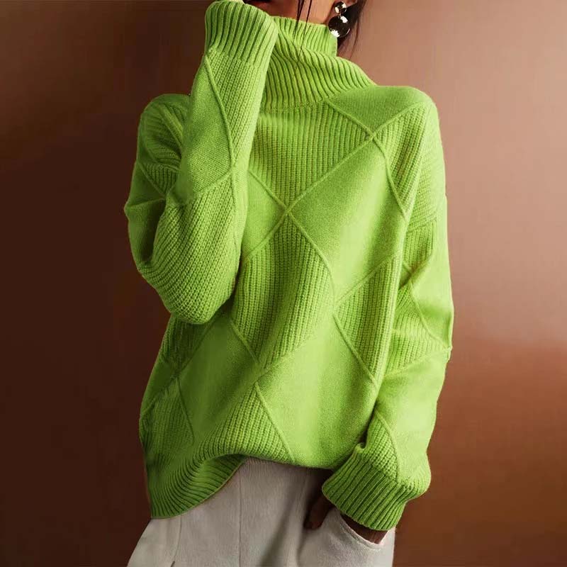 Evelyn ™ | Textured Turtleneck Knit Sweater