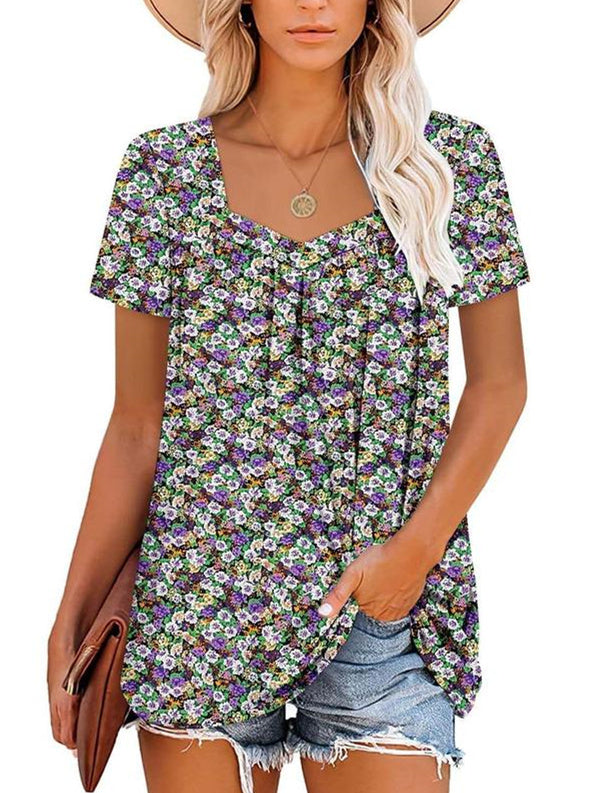 ROBIN | COZY TOP WITH SHORT SLEEVES & PRINT
