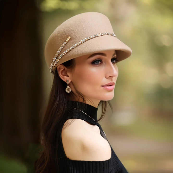 Celestine Crystal Wool Cloche