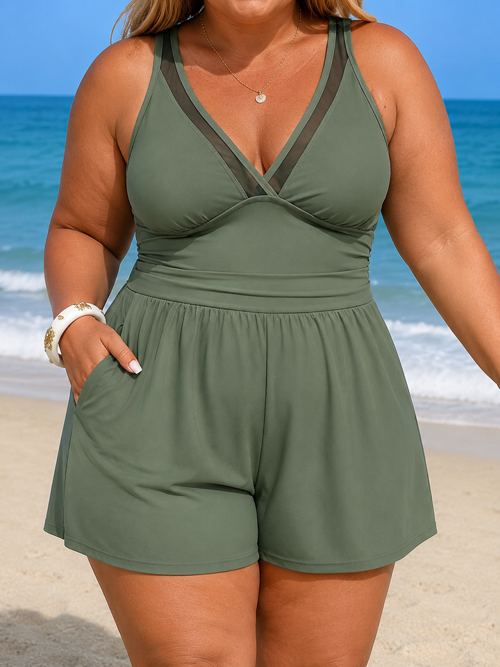 Charlotte | Plus Size Seabreeze Elegance Swimwear Dress