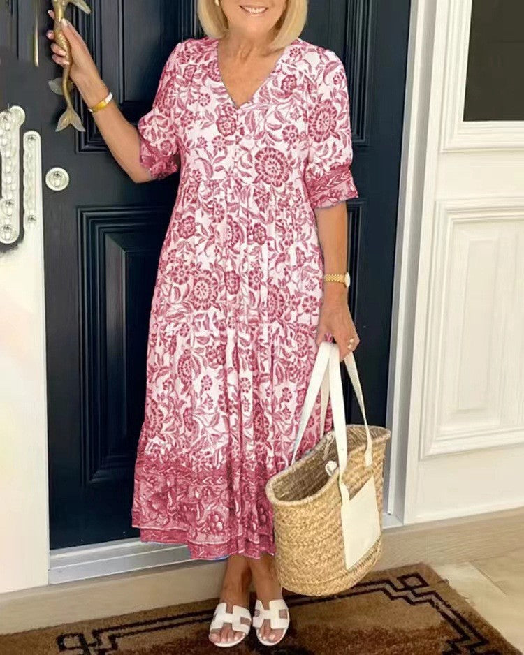 Keisha | Elegant Floral V-Neck