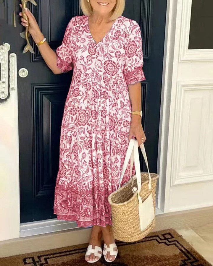 Keisha | Elegant Floral V-Neck