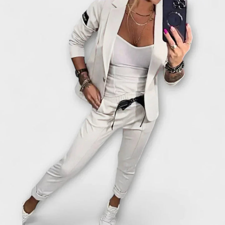 Vionne | Elegant Set of Top, Jacket, and Pants