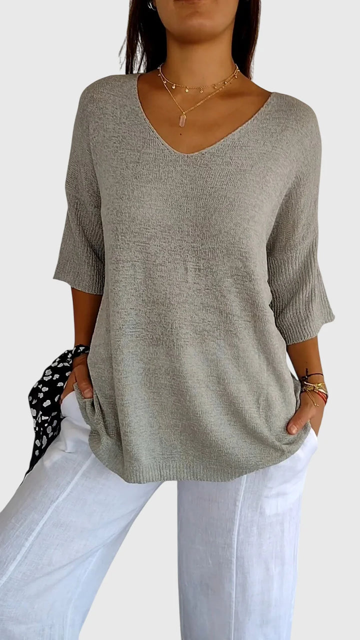 Cassandra™ | Elegant V-Neck Top