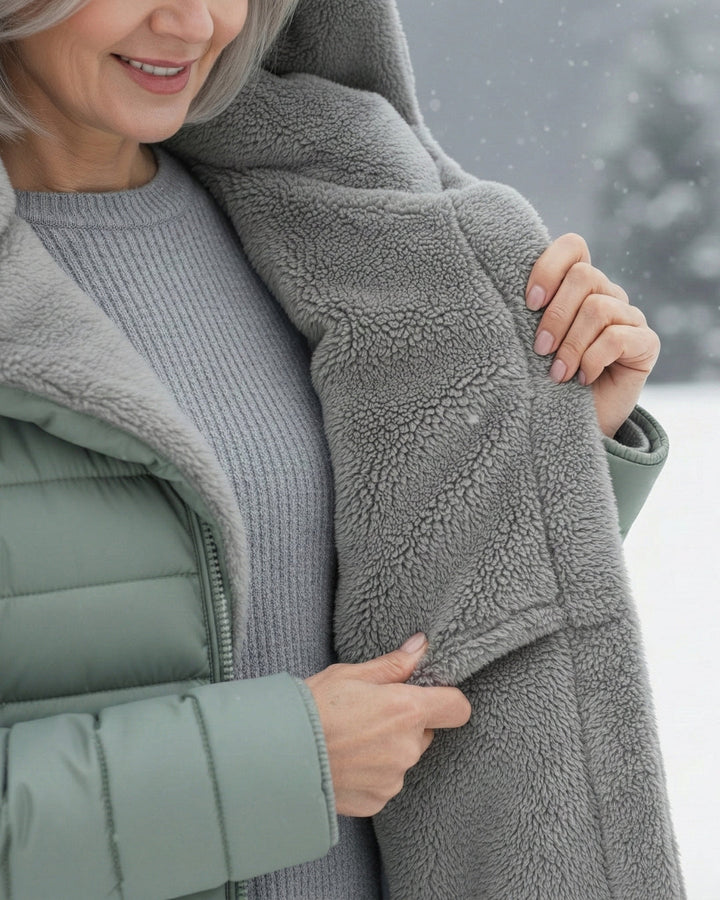 Long Fleece Lined Puffer Coat