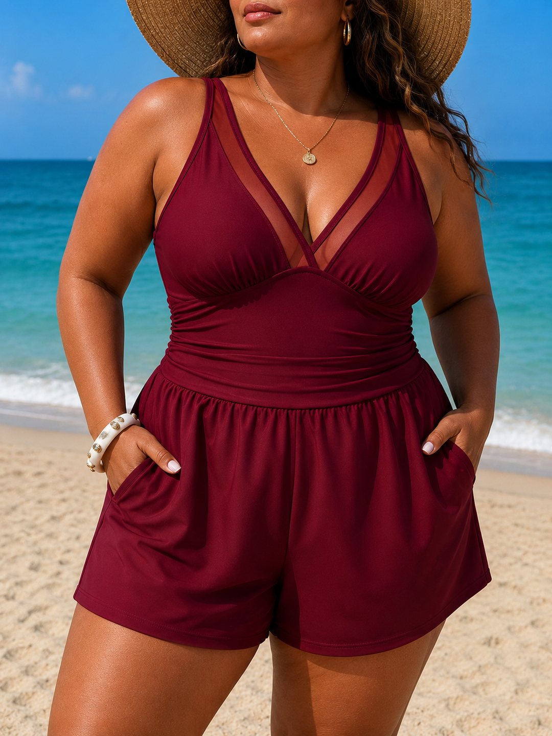 Charlotte | Plus Size Seabreeze Elegance Swimwear Dress