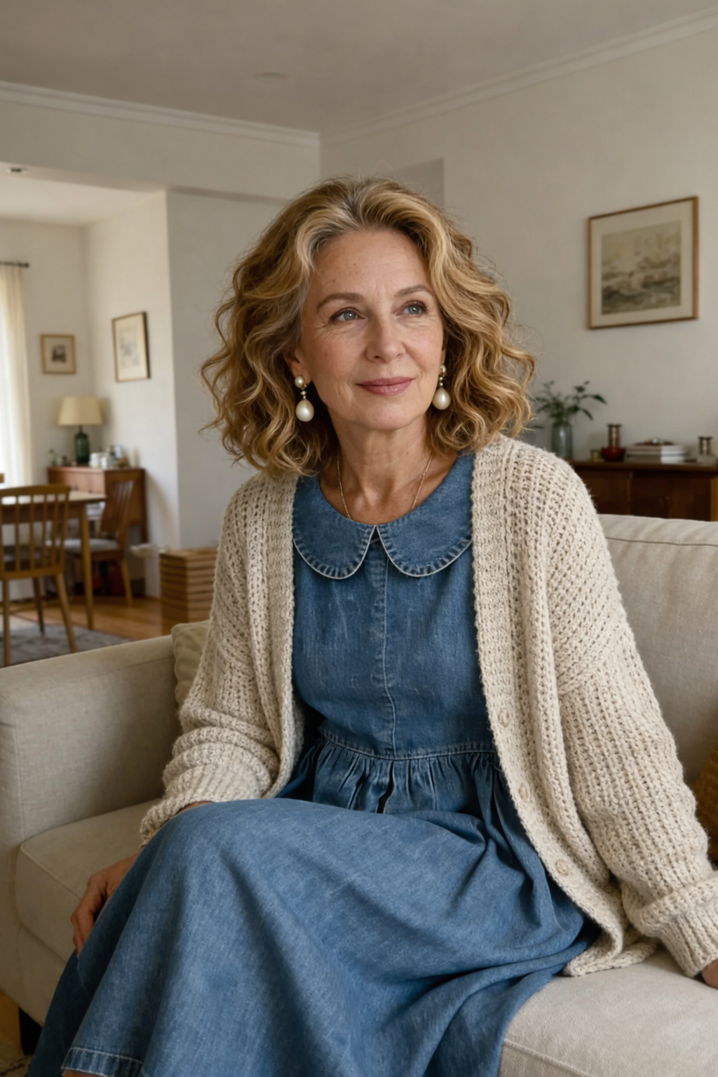 Clara | Peter Pan Collar Denim Dress