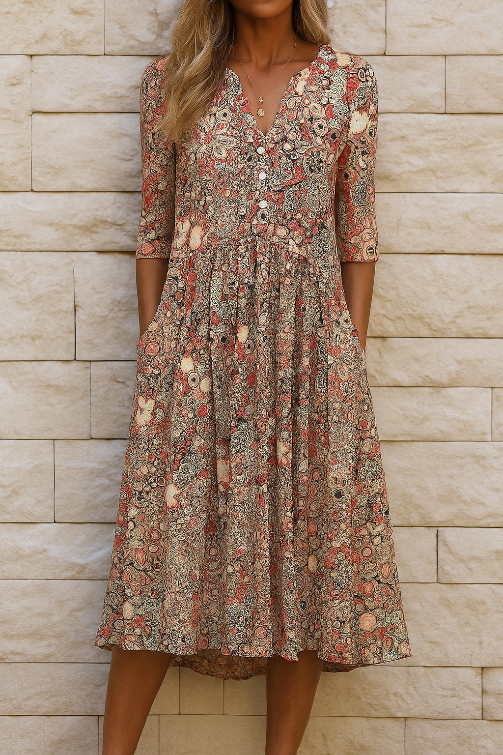 Constance V-Neck Dress