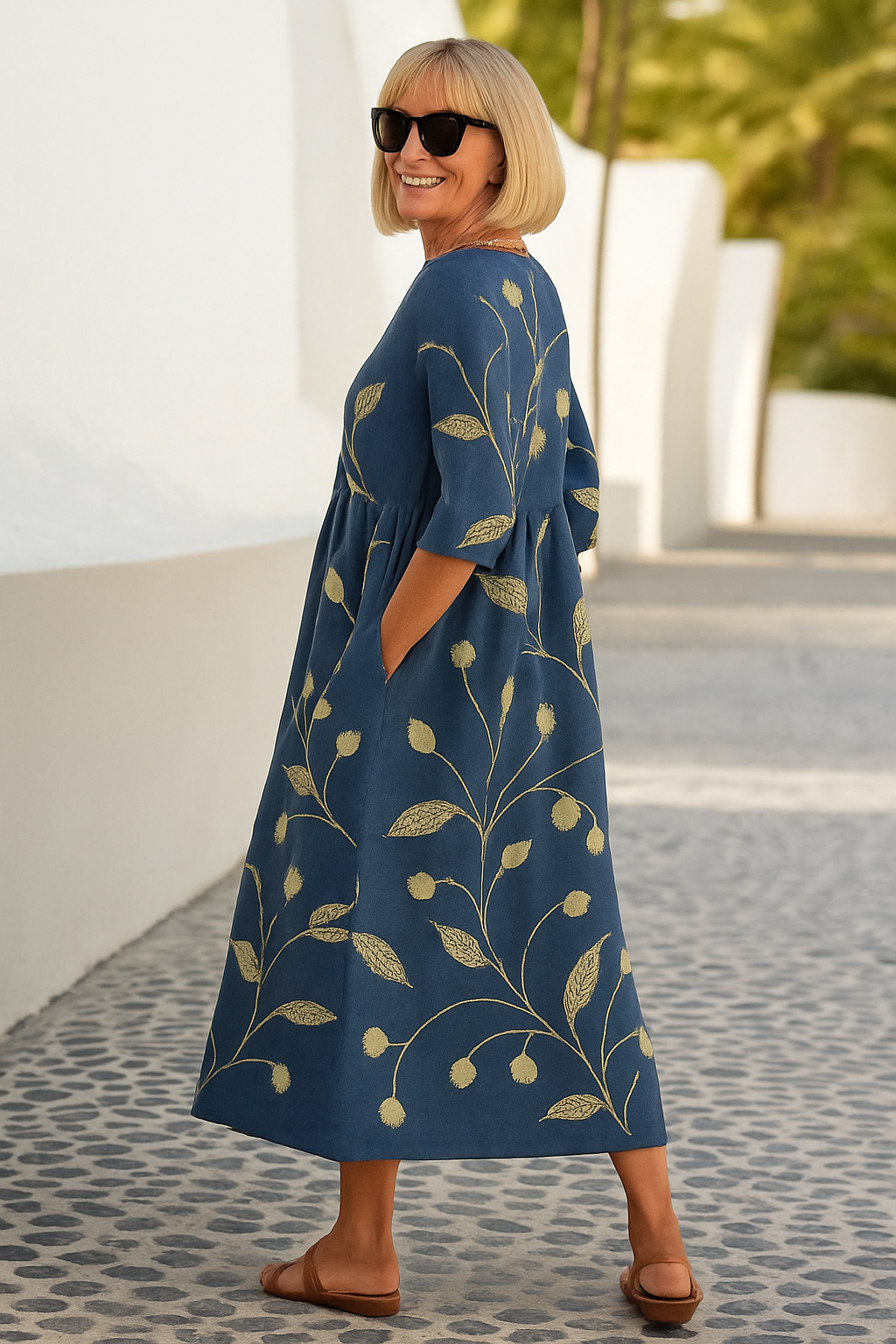 Serena | Relaxed Midi Dress - Effortless Elegance, Everyday Comfort