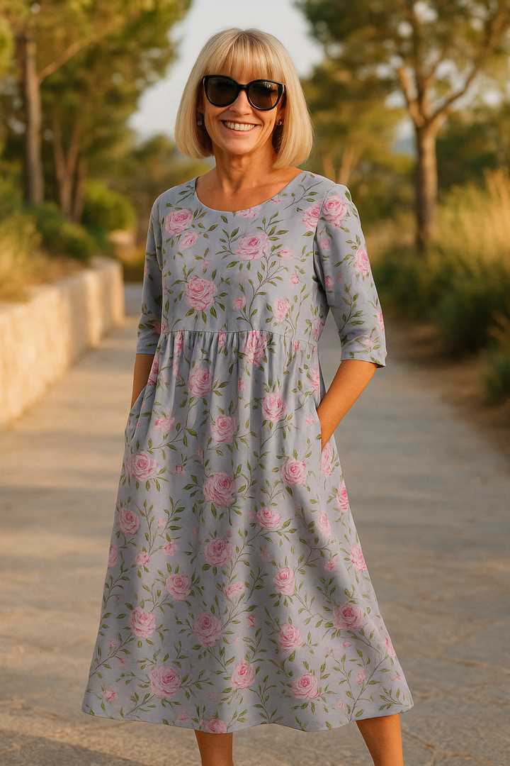 Serena | Relaxed Midi Dress - Effortless Elegance, Everyday Comfort