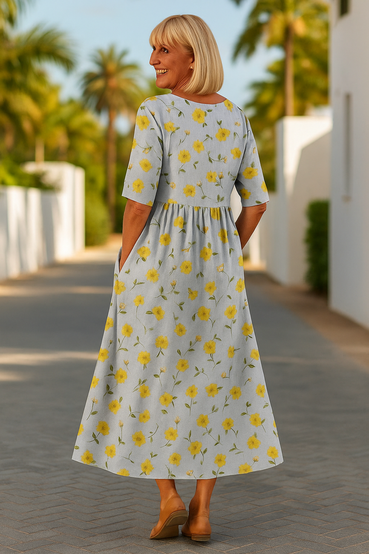 Elize - Effortlessly Elegant Midi Dress for Everyday Comfort