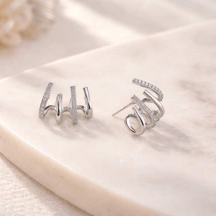 Lydia - Spiral Ear Cuff Earrings
