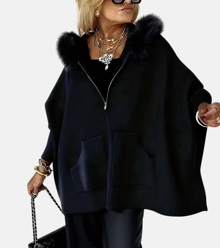 Bella™ | Casual Hooded Coat with Fur Collar