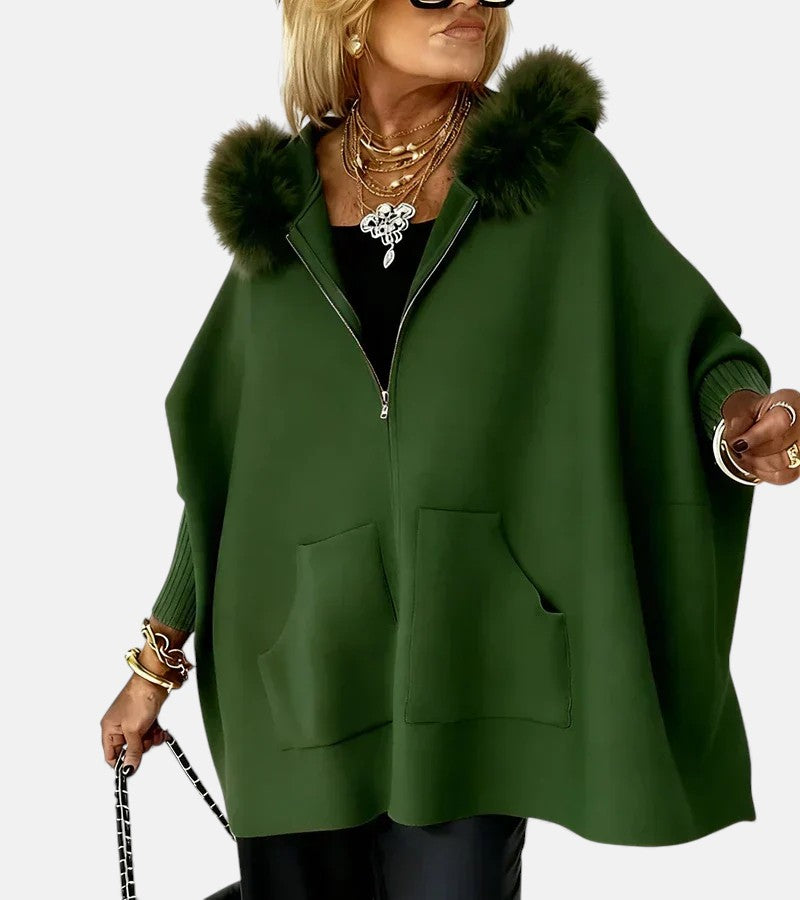 Bella™ | Casual Hooded Coat with Fur Collar