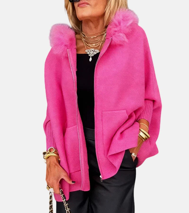 Bella™ | Casual Hooded Coat with Fur Collar