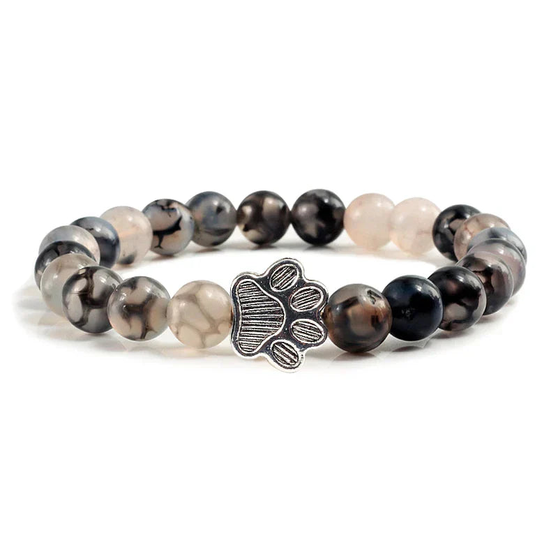 Bracelet with beaded paws