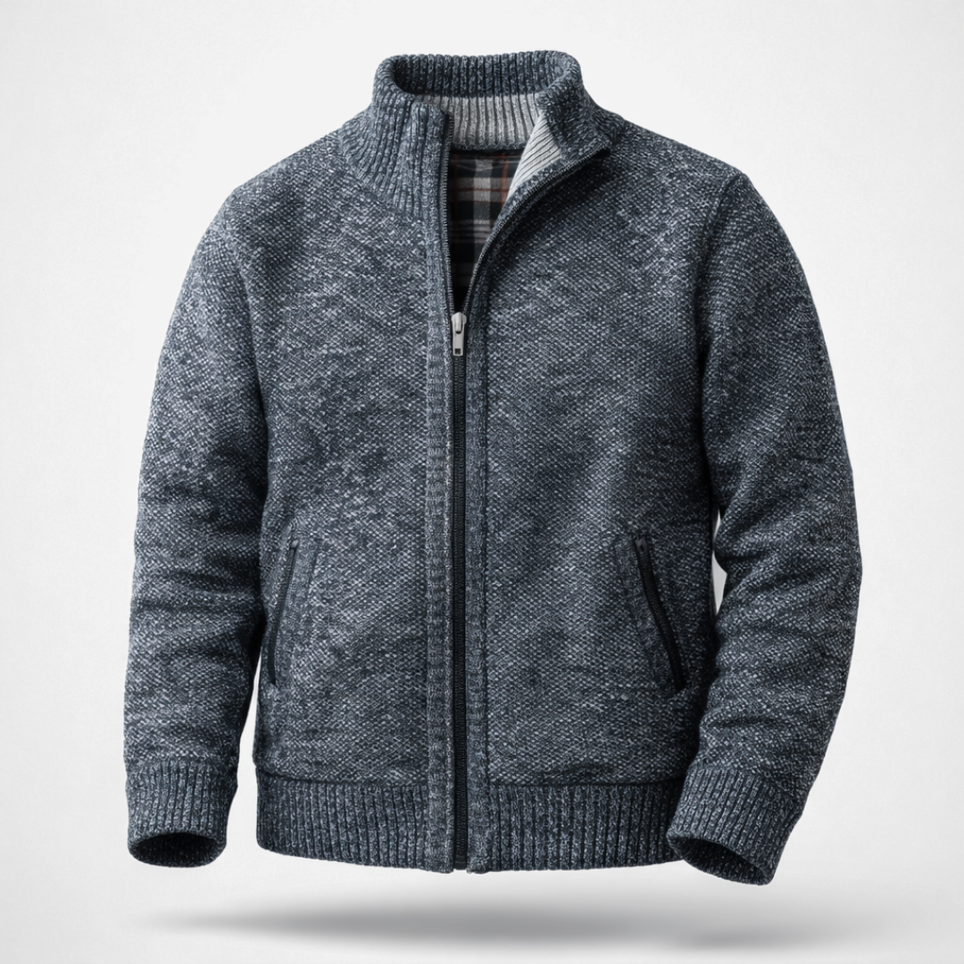 HENLEY ZIP KNIT CARDIGAN | REFINED WARMTH WITH A CLEAN EDGE
