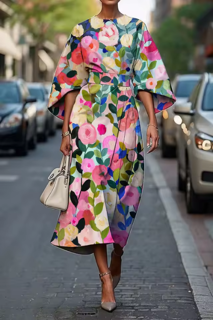 DIMI | ELEGANT FLORAL DRESS