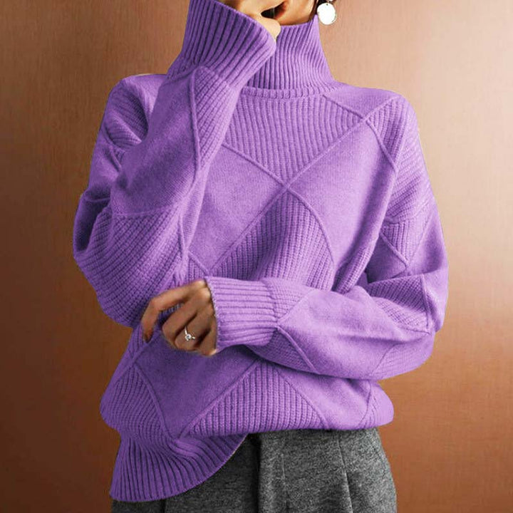 Evelyn ™ | Textured Turtleneck Knit Sweater