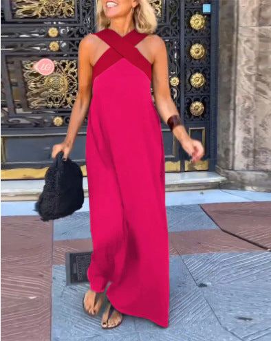 Dress with Crossed Cut