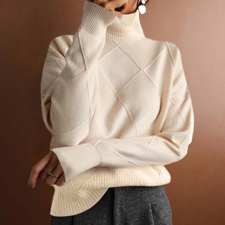 Evelyn ™ | Textured Turtleneck Knit Sweater