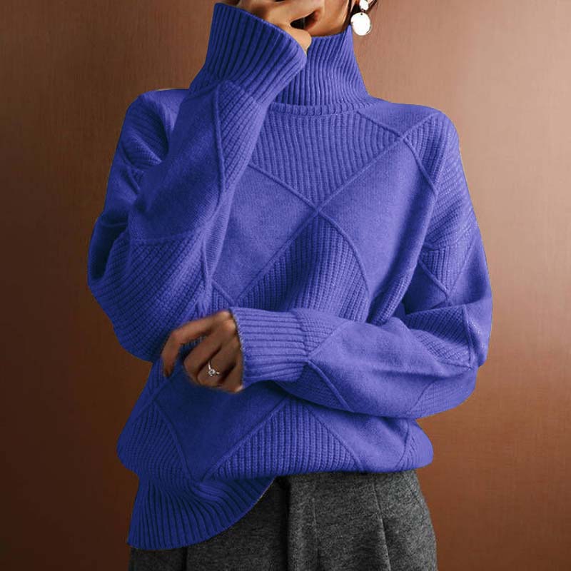 Evelyn ™ | Textured Turtleneck Knit Sweater