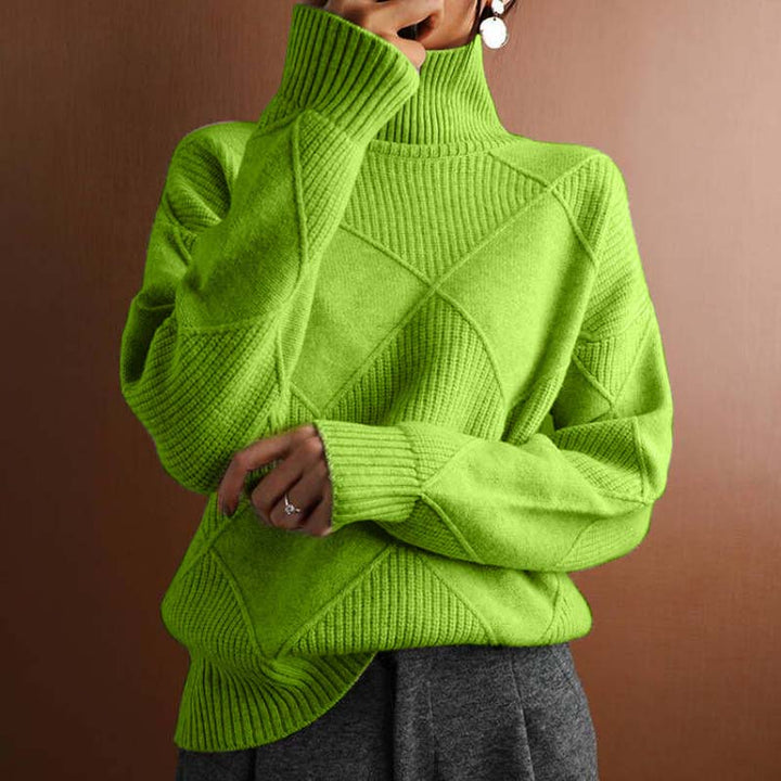 Evelyn ™ | Textured Turtleneck Knit Sweater