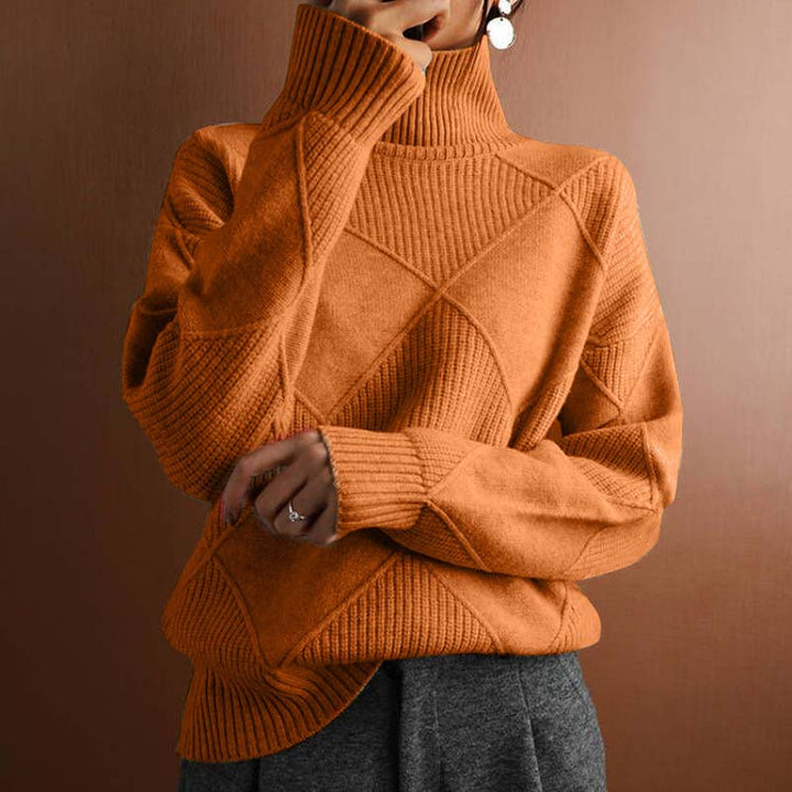 Evelyn ™ | Textured Turtleneck Knit Sweater