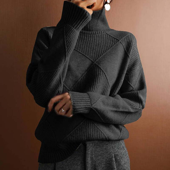 Evelyn ™ | Textured Turtleneck Knit Sweater