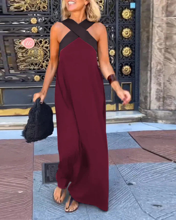 Dress with Crossed Cut