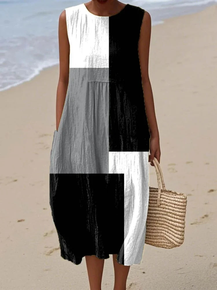 Martha | Elegant Art Midi Dress